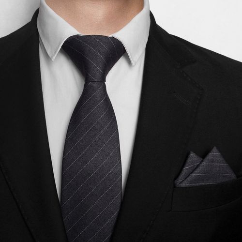 正装领带男秋冬 中青年商务西装礼服配饰年会7cm休闲领带方巾上班