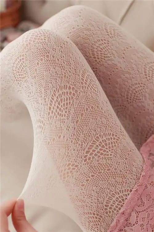 唯美凤尾全蕾丝丝袜 超薄款连裤袜 性感镂空网袜显瘦打底袜子