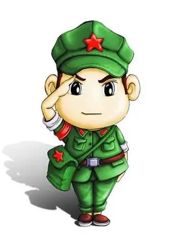 红军战士敬礼简笔画 侧面简笔画卡通小红军敬礼头像红军简笔画八路简