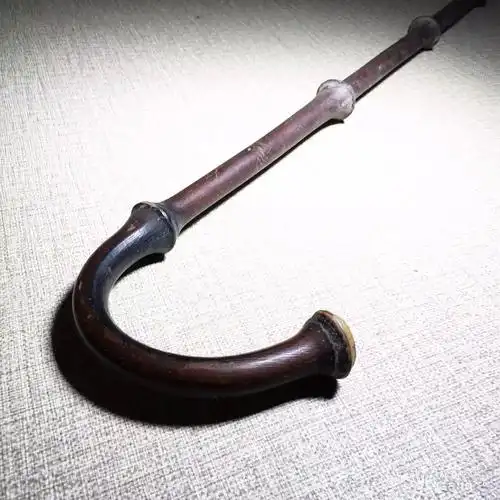 (节节高升) 清代苏作-文竹-原皮壳-拐杖