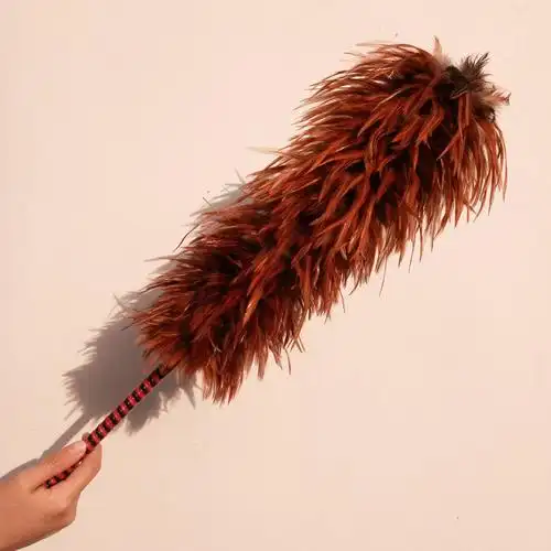 真鸡毛掸子除尘家用不掉毛家务清洁小号桌面扫加厚车用灰尘掸包邮