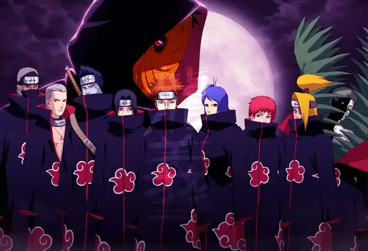 1:面具男 已经证实不是宇智波斑 2:长门 3:迪达拉  4:小南  5:宇智波