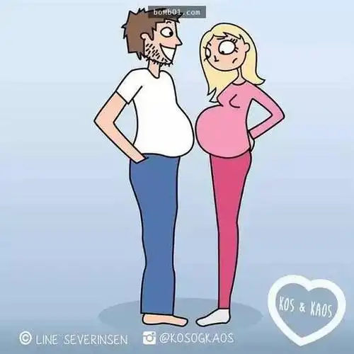 24张插画还原女人怀孕时的心路历程