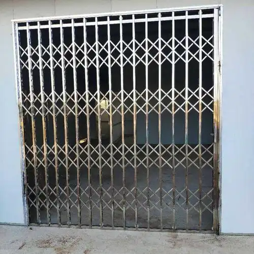 图库 > 防盗伸缩门特价伸缩自动门分段电动门庭院防盗门不锈钢折叠门