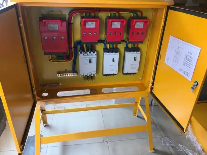 二级配电箱建筑工地户外防水黄色正泰开关