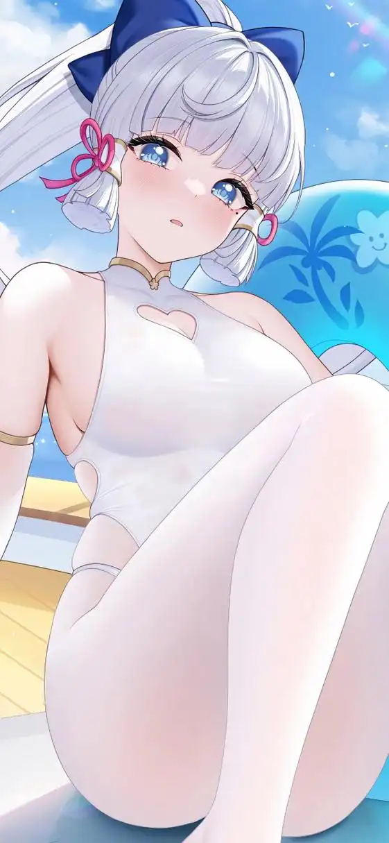 这神里绫华好白,爱了爱了[害羞] #原神