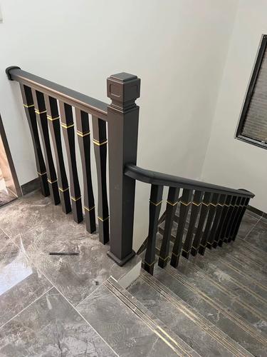 铝合金楼梯扶手连廊扶梯现代中式轻奢款网红栏杆楼梯间自建房