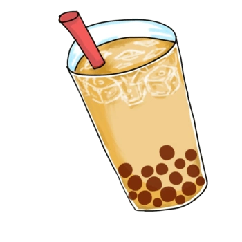 卡通手绘珍珠奶茶元素