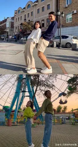 可爱搞怪的情侣合照姿势get