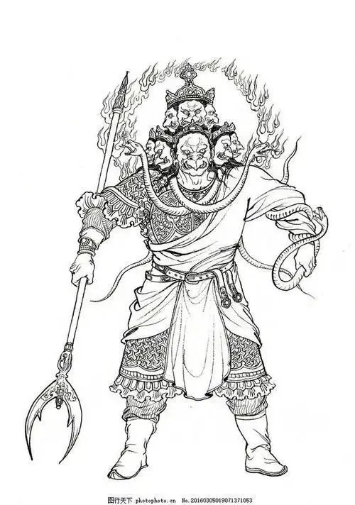 天蓬元帅的简笔画