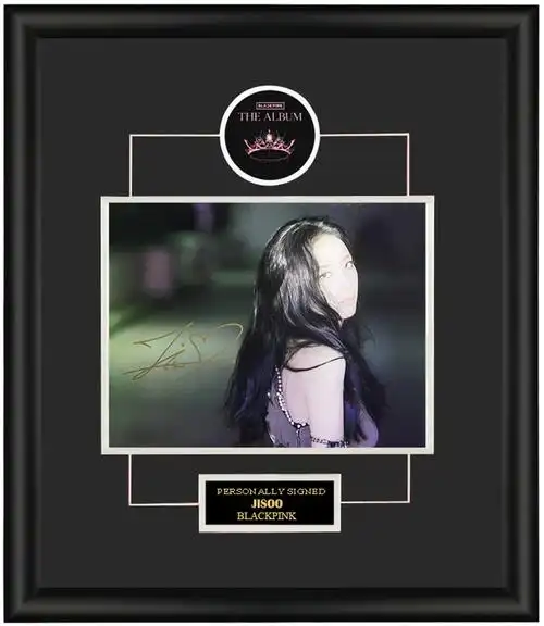 金智秀jisoo blackpink 亲笔签名照片裱框 含sa证书 the album