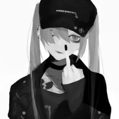 超霸气女生头像黑白二次元冷漠无情女生头像