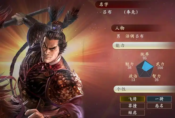 《三国志14》中的吕布