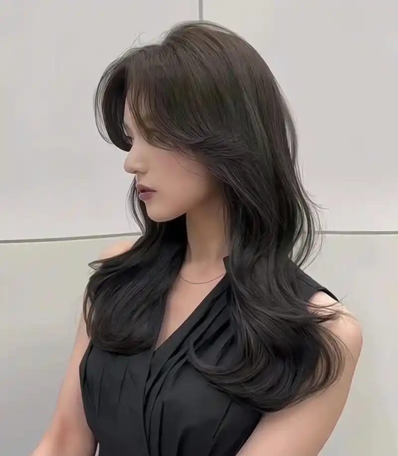 圆脸中短发烫发锁骨发烫发蓬松烫网红刘海气垫 韩式水波 - 抖音