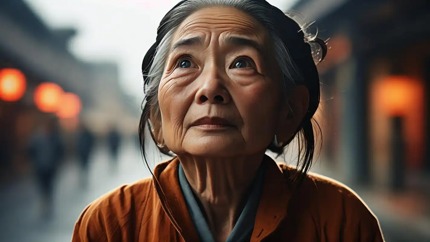 孤独老人在街头的伤感瞬间94 这组壁纸真的戳中我的内心了01,孤独