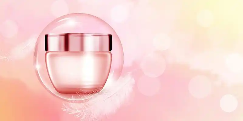 护肤品美容化妆背景素材海底深层护肤海报背景蓝色清凉泡泡光晕水珠