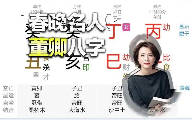 春晚名人董卿八字