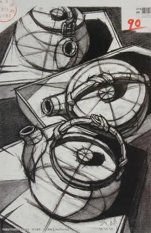 2015年四川美术学院设计素描优秀试卷