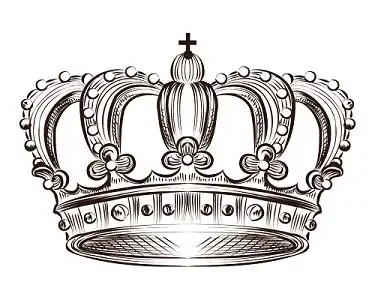 黑白线稿王冠