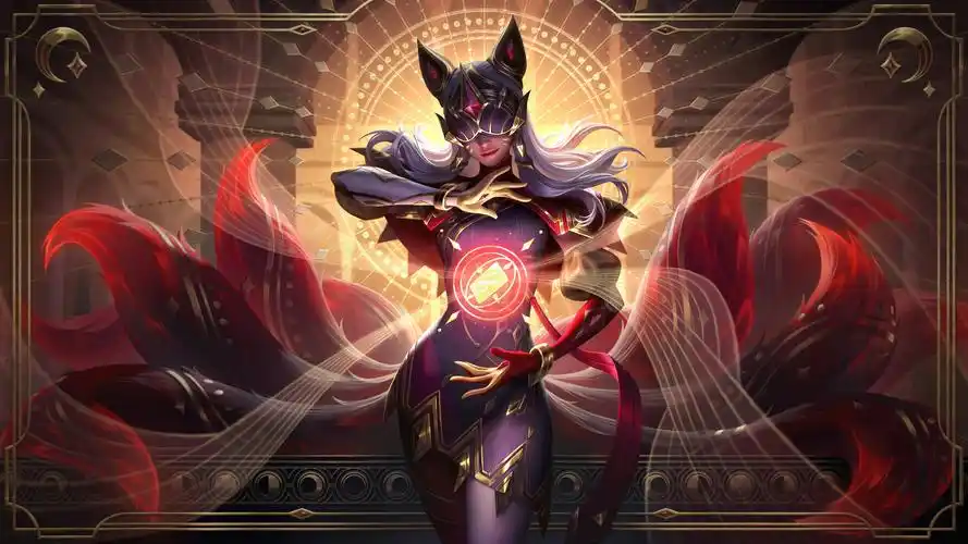 lol英雄联盟 九尾妖狐 阿狸 ahri 欢笑之月 4k壁纸