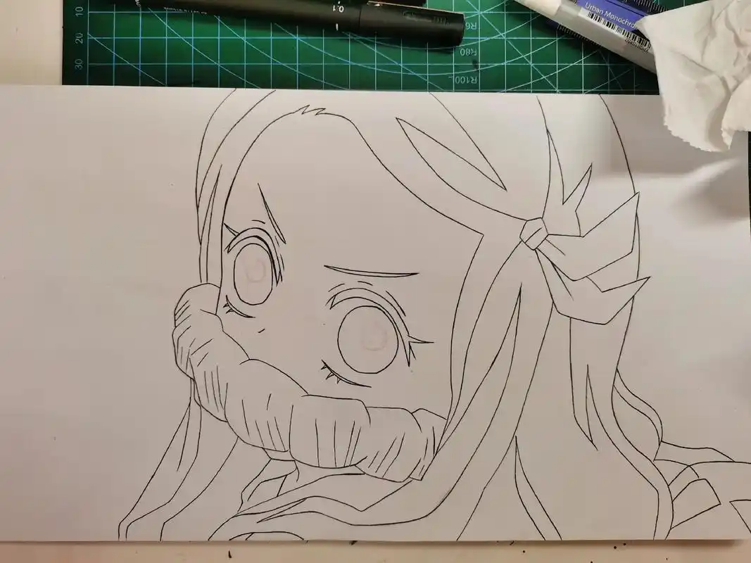 画个祢豆子#绘画过程 #二次元 #动漫手绘  - 抖音