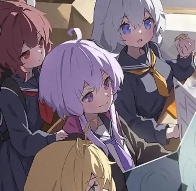 二次元 四人闺蜜头像 - 抖音