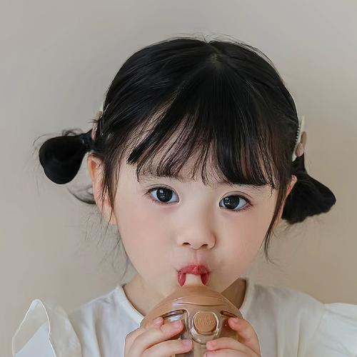 儿童假发女孩子双丸子头可爱宝宝拍照短发头套萌娃艺术照可扎发型