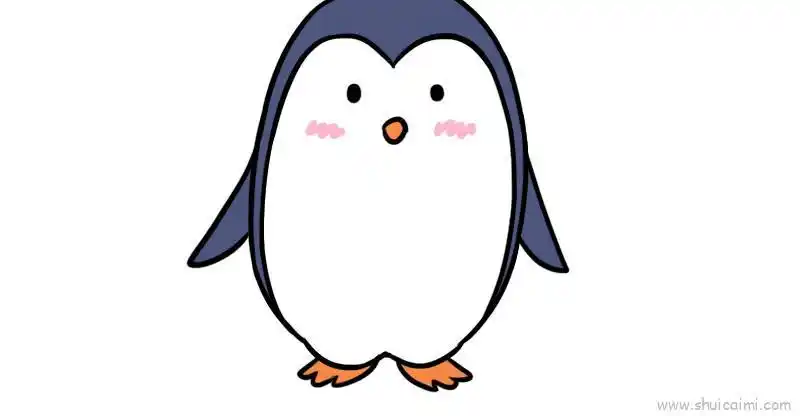可爱小企鹅简笔画的画法图解分享到这里,查找更多可爱小企鹅简笔画
