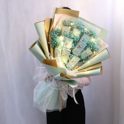 香烟花束包装材料包草莓棒棒糖花束手工自制抖音网红花包装纸