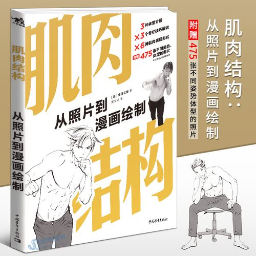 肌肉结构 从照片到漫画绘制 画男性身体肌肉描绘方法全身肌肉表现姿势