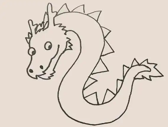 龙的图片简笔画,龙的图片简笔画 彩色 简笔画图片大全-普车都