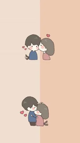 微信聊天背景分屏,情侣