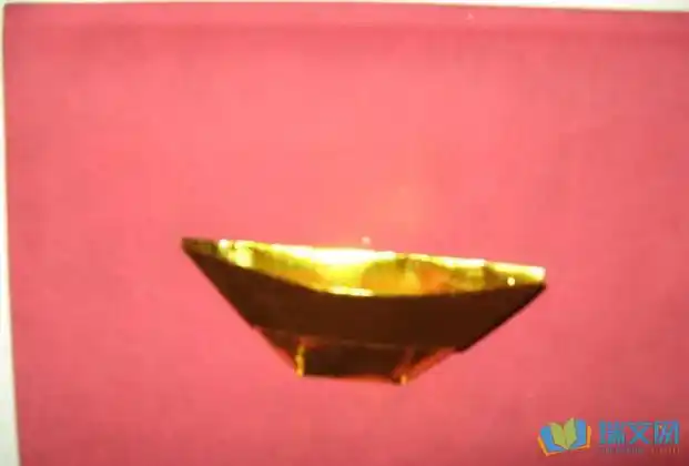金元宝的折法图解我的折纸习作锡箔折纸金砖长方形简单折纸元宝9金锭