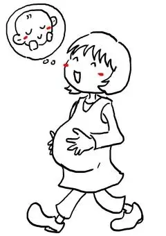 孕妇的侧身剪影