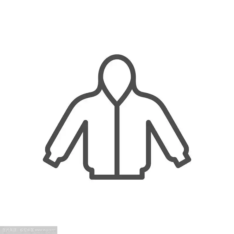 连帽衫线图标