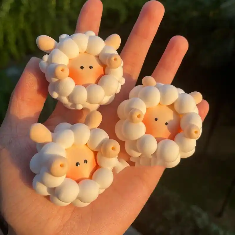 超轻粘土|胖fufu的小绵羊91 这么可爱的小羊戳到你了不95～配上这