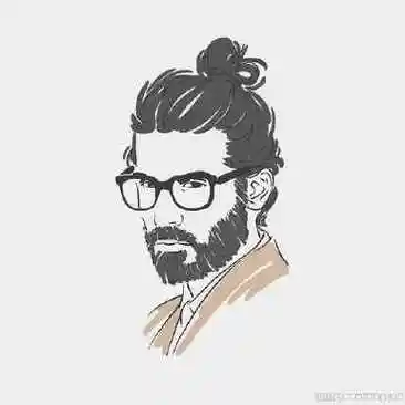 帅气胡须男头像卡通