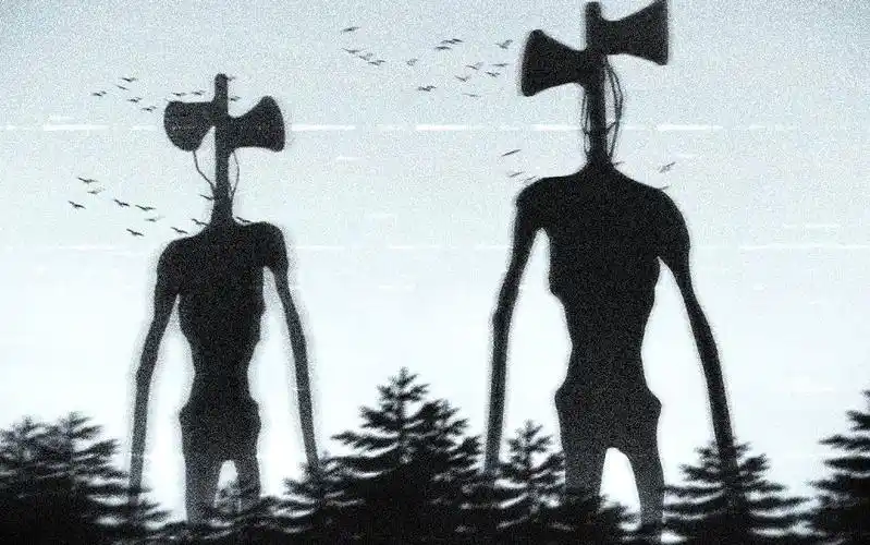 警笛头 猛砖解说 siren head神秘生物高40英尺头部为两个警报器