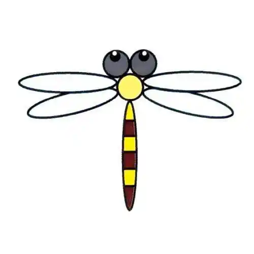 蜻蜓简笔画彩色蜻蜓简笔画彩色的图片