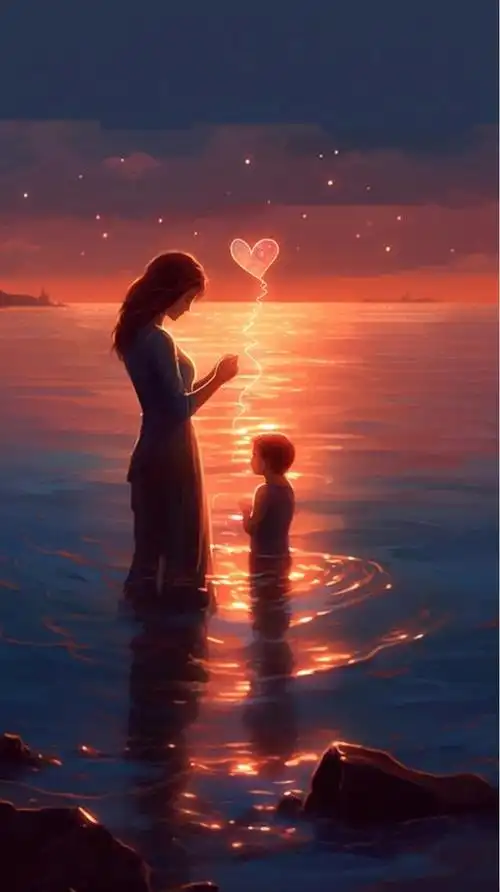 母亲节壁纸:妈妈的爱就像浩瀚的大海