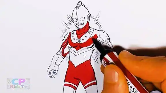 奥特曼手工秀用彩笔画一个佐菲奥特曼步骤简单易学