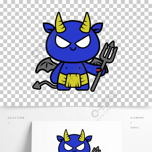 小恶魔万圣节翅膀尾巴