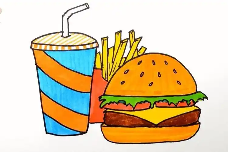 怎么画汉堡包 怎么画汉堡包简单漂亮