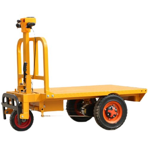 工程工地电动平板车手推翻斗车周转养殖仓储搬运车拉砖水泥加气块 站