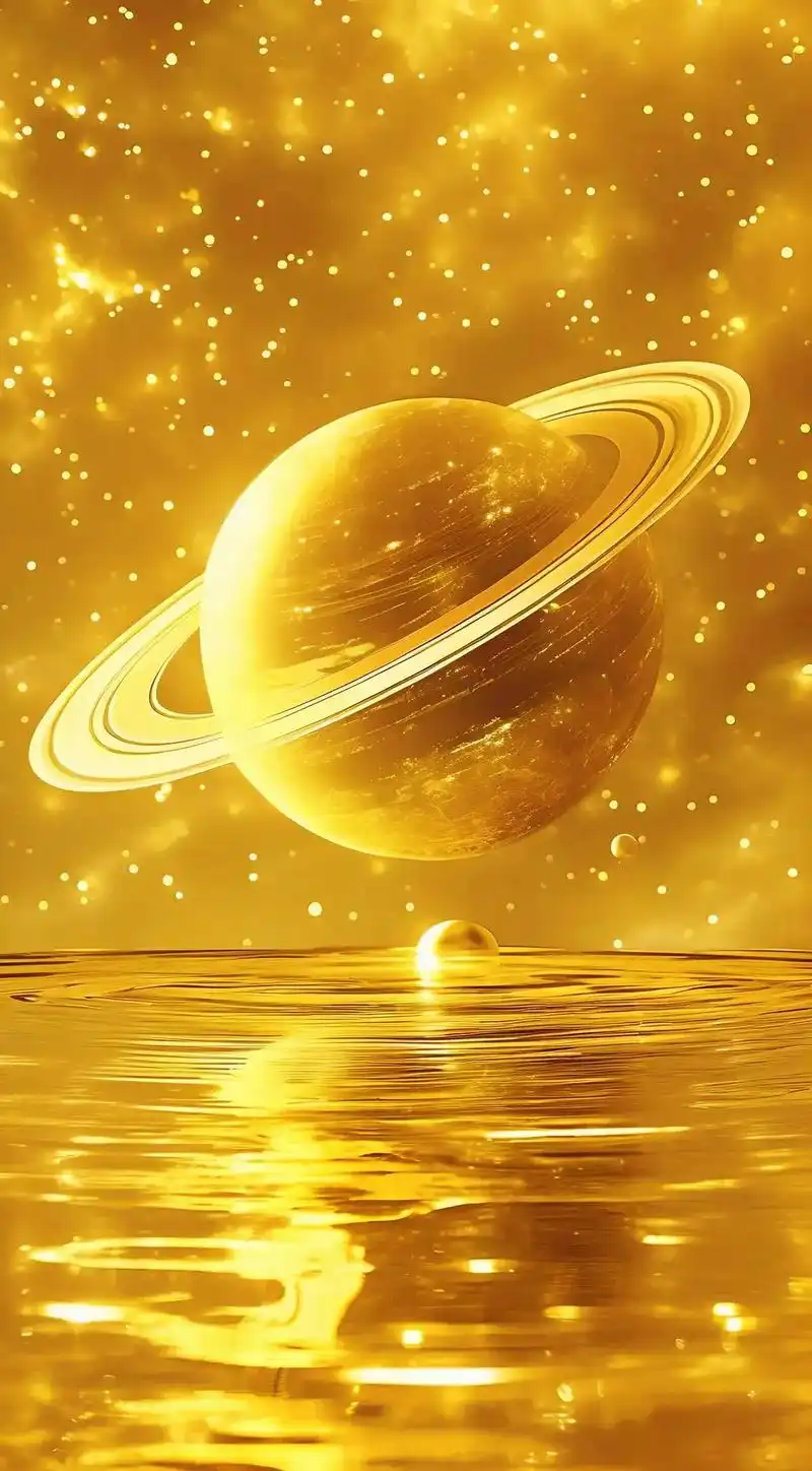 壁纸分享,换上这个金色幸运星手机壁纸,幸运属于你