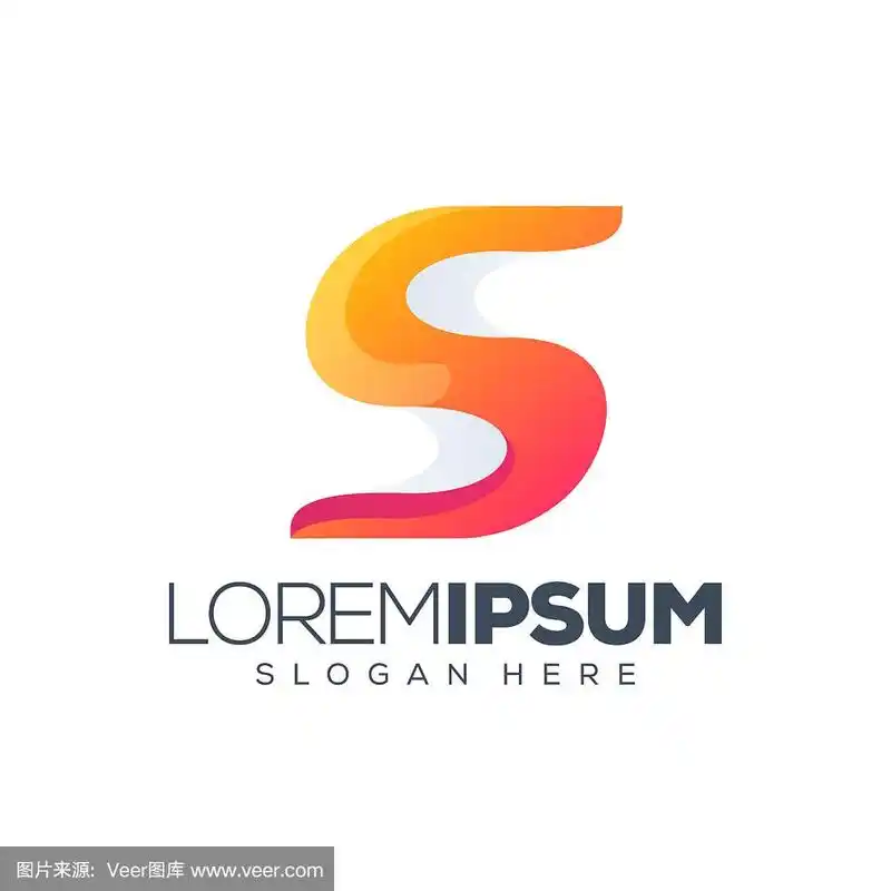 字母s标志设计矢量插图