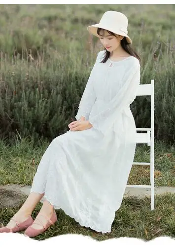 【8006#模特实拍价格不低于129】白色长袖连衣裙两件套 现货