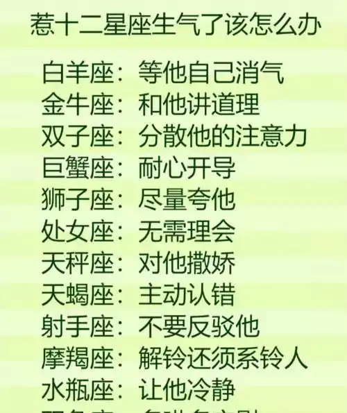 12星座最了解自己,惹生气该怎么办,喜欢翻手机,性格最单纯