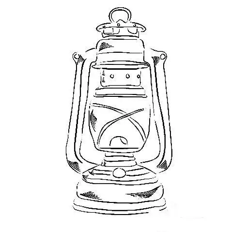 煤油灯简笔画图片大全_煤油灯怎么画_煤油灯儿童简笔画的画法_亲子简