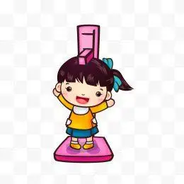 卡通量身高的女孩